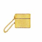 For AirPods 3 Cylindrical Glitter Leather Texture Bluetooth Earphone Protective Case(Gold) - 1