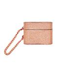 For AirPods Pro Cylindrical Glitter Leather Texture Bluetooth Earphone Protective Case(Rose Gold) - 1