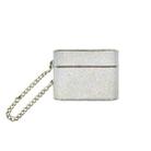 For AirPods Pro Cylindrical Glitter Leather Texture Bluetooth Earphone Protective Case(Silver) - 1