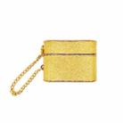 For AirPods Pro 2 Cylindrical Glitter Leather Texture Bluetooth Earphone Protective Case(Gold) - 1