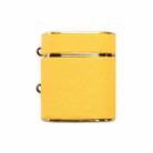 For AirPods 2 / 1 Cylindrical Ball Texture Bluetooth Earphone Protective Case(Yellow) - 1