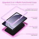 For Samsung Galaxy A9+ Kickstand PC Hybrid Silicone Tablet Case(Pink Purple) - 3