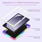 For Samsung Galaxy A9+ Kickstand PC Hybrid Silicone Tablet Case(Colorful Purple) - 3