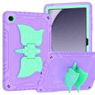 For Samsung Galaxy A9+ Kickstand PC Hybrid Silicone Tablet Case(Purple Mint) - 2