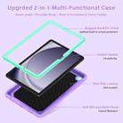 For Samsung Galaxy A9+ Kickstand PC Hybrid Silicone Tablet Case(Purple Mint) - 3