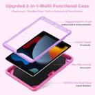 For iPad 10.2 2021/2020/2019 Kickstand PC Hybrid Silicone Tablet Case(Pink Purple) - 3