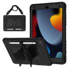 For iPad 10.2 2021/2020/2019 Kickstand PC Hybrid Silicone Tablet Case(Black) - 1