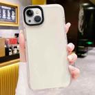 For iPhone 15 Kingsteel Wolf Color Point Transparent Phone Case(White) - 1