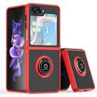 For Samsung Galaxy Z Flip5 Q Shadow 1 Series TPU + PC Phone Case with Ring(Red) - 1