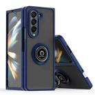 For Samsung Galaxy Z Fold6 Q Shadow 1 Series TPU + PC Phone Case with Ring(Royal Blue) - 1