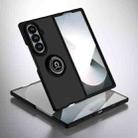 For Samsung Galaxy Z Fold7 Q Shadow 1 Series TPU + PC Phone Case with Ring(Black+Black) - 1