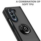 For Samsung Galaxy Z Fold5 Q Shadow 1 Series TPU + PC Phone Case with Ring(Dark Green) - 2