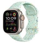 For Apple Watch Ultra 2 49mm Hole Style Butterfly Buckle Camouflage Silicone Watch Band(Light Mint) - 1