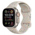 For Apple Watch Ultra 2 49mm Hole Style Butterfly Buckle Camouflage Silicone Watch Band(Starlight Color) - 1