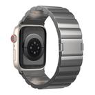 For Apple Watch Series 9 45mm One-Bead Magnetic Buckle Titanium Metal Watch Band(Grey) - 1