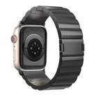 For Apple Watch Series 9 41mm One-Bead Magnetic Buckle Titanium Metal Watch Band(Black) - 1