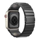 For Apple Watch Series 8 41mm One-Bead Magnetic Buckle Titanium Metal Watch Band(Black) - 1