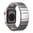 For Apple Watch Series 8 41mm One-Bead Magnetic Buckle Titanium Metal Watch Band(Silver) - 1