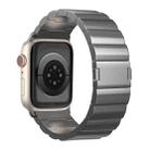 For Apple Watch Series 8 45mm One-Bead Magnetic Buckle Titanium Metal Watch Band(Grey) - 1