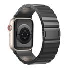 For Apple Watch Series 7 41mm One-Bead Magnetic Buckle Titanium Metal Watch Band(Black) - 1