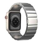 For Apple Watch Series 5 44mm One-Bead Magnetic Buckle Titanium Metal Watch Band(Silver) - 1