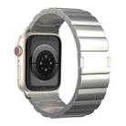 For Apple Watch 42mm One-Bead Magnetic Buckle Titanium Metal Watch Band(Titanium Color) - 1