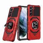 For Samsung Galaxy S21+ 5G Magnetic Ring Holder Phone Case(Red) - 1