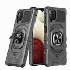 For Samsung Galaxy A12 Magnetic Ring Holder Phone Case(Black) - 1