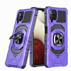 For Samsung Galaxy A12 Magnetic Ring Holder Phone Case(Purple) - 1