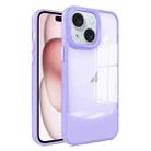 For iPhone 15 Two-color High Transparency Skin Feel TPU Phone Case(Purple) - 1