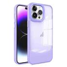 For iPhone 14 Pro Two-color High Transparency Skin Feel TPU Phone Case(Purple) - 1