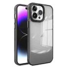 For iPhone 14 Pro Max Two-color High Transparency Skin Feel TPU Phone Case(Black) - 1