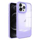 For iPhone 12 / 12 Pro Two-color High Transparency Skin Feel TPU Phone Case(Purple) - 1
