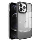 For iPhone 12 / 12 Pro Two-color High Transparency Skin Feel TPU Phone Case(Black) - 1