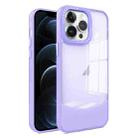 For iPhone 12 Pro Max Two-color High Transparency Skin Feel TPU Phone Case(Purple) - 1