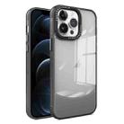 For iPhone 12 Pro Max Two-color High Transparency Skin Feel TPU Phone Case(Black) - 1