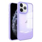 For iPhone 11 Pro Max Two-color High Transparency Skin Feel TPU Phone Case(Purple) - 1