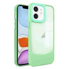 For iPhone 11 Two-color High Transparency Skin Feel TPU Phone Case(Green) - 1