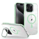 For iPhone 15 Pro Max J2 High Transparent MagSafe Magnetic Frame Holder Phone Case(Matcha Green) - 1