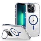 For iPhone 13 Pro Max J2 High Transparent MagSafe Magnetic Frame Holder Phone Case(Royal Blue) - 1