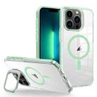 For iPhone 13 Pro Max J2 High Transparent MagSafe Magnetic Frame Holder Phone Case(Matcha Green) - 1