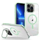 For iPhone 13 Pro J2 High Transparent MagSafe Magnetic Frame Holder Phone Case(Matcha Green) - 1