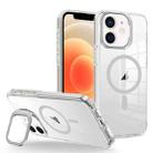 For iPhone 12/12 Pro J2 High Transparent MagSafe Magnetic Frame Holder Phone Case(Grey) - 1