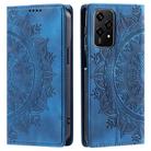 For Honor 200 Lite Totem Embossed Magnetic Leather Phone Case(Blue) - 1