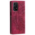 For Honor 200 Lite Totem Embossed Magnetic Leather Phone Case(Red) - 3