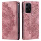 For Honor 200 Lite Totem Embossed Magnetic Leather Phone Case(Rose Gold) - 1