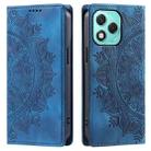 For Honor 400 Lite Totem Embossed Magnetic Leather Phone Case(Blue) - 2