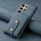 For Samsung Galaxy S24 Ultra 5G Denior D14 NK Retro Pattern MagSafe Magnetic Card Holder Leather Phone Case(Blue) - 2