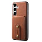 For Samsung Galaxy S24+ 5G Denior D14 NK Retro Pattern MagSafe Magnetic Card Holder Leather Phone Case(Brown) - 3