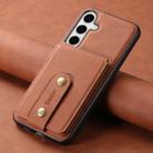 For Samsung Galaxy S24 5G Denior D14 NK Retro Pattern MagSafe Magnetic Card Holder Leather Phone Case(Brown) - 2